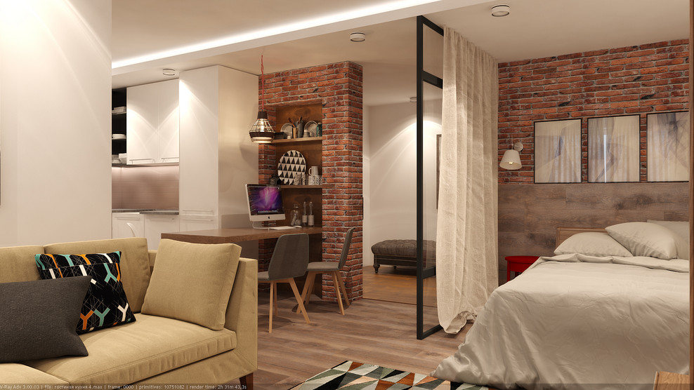 квартира студия для молодого человека