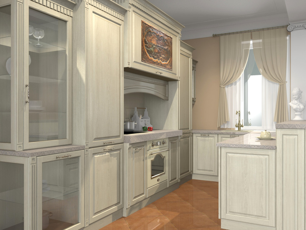 Дизайн кухонного гарнитура квартиры в Москве