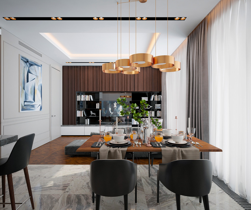 Ред Сайд - 87 кв.м. современный стиль и темные акценты