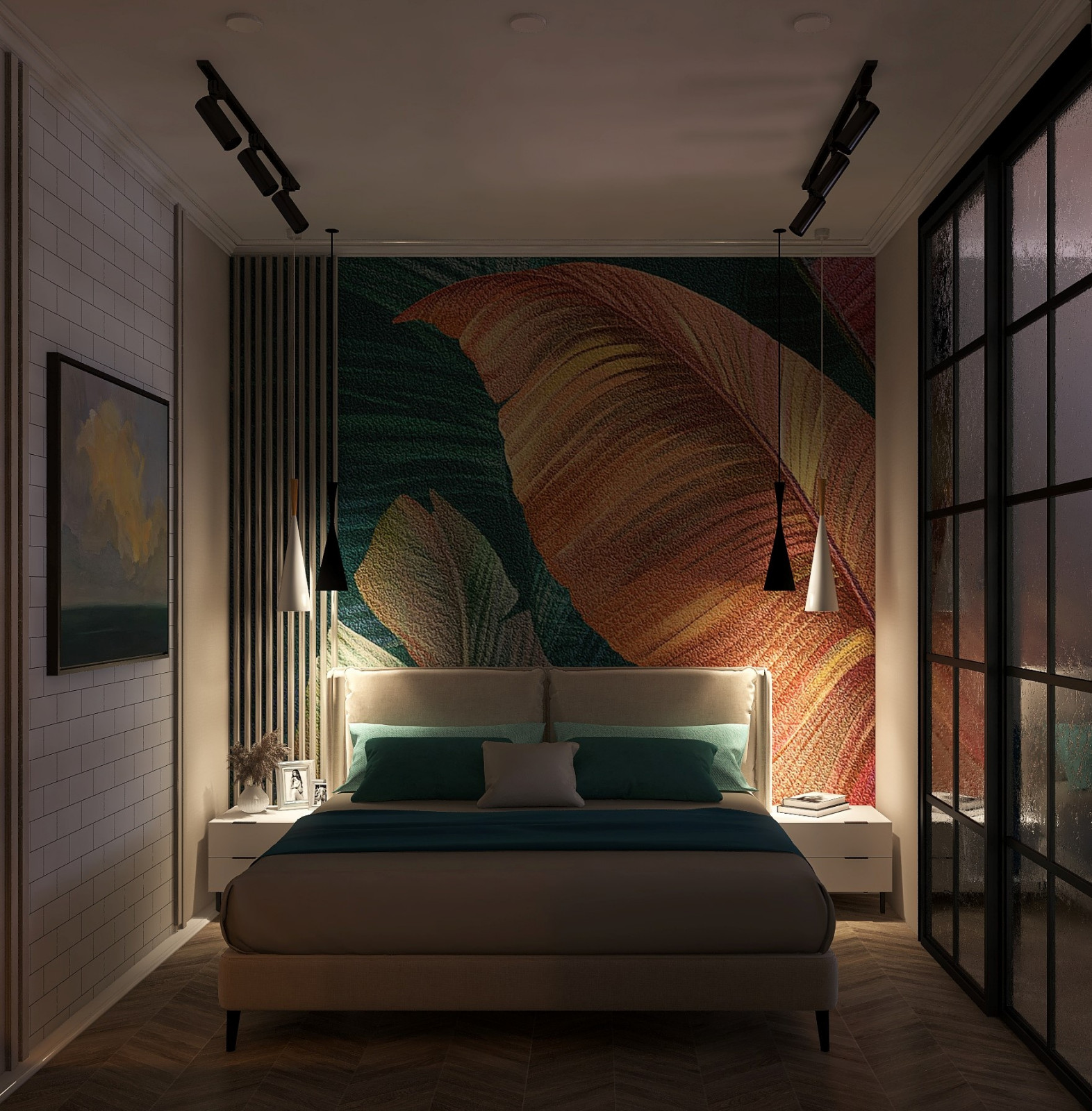 Обложка проекта: Спальня в современном стиле с яркими цветами