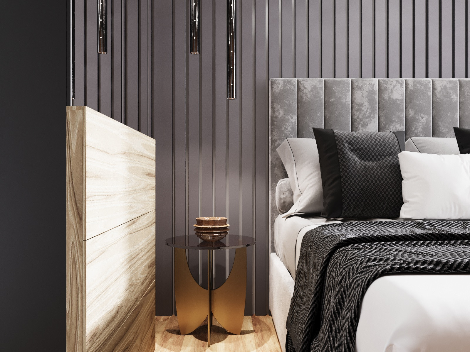 Дизайн спальни в ЖК "Северная Мыза"