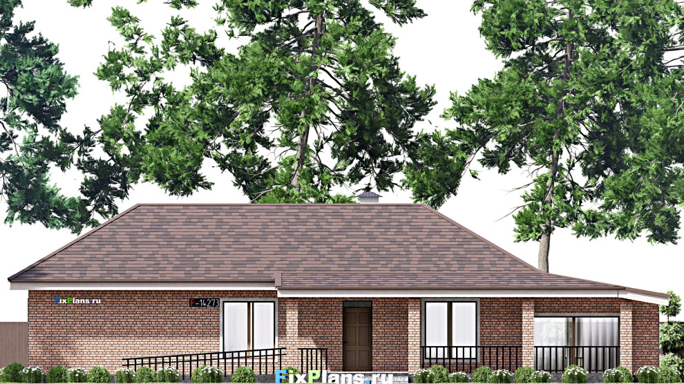 Проект одноэтажного дома 15х21м S208м2 F-14273