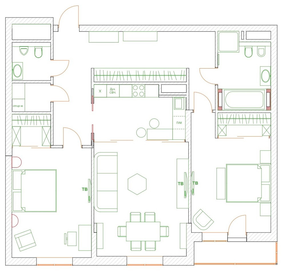 Houzz тур: Смелая квартира в Хамовниках