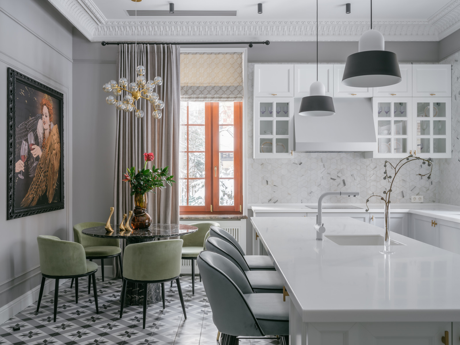 Стилизация загородного дома в КП Довиль