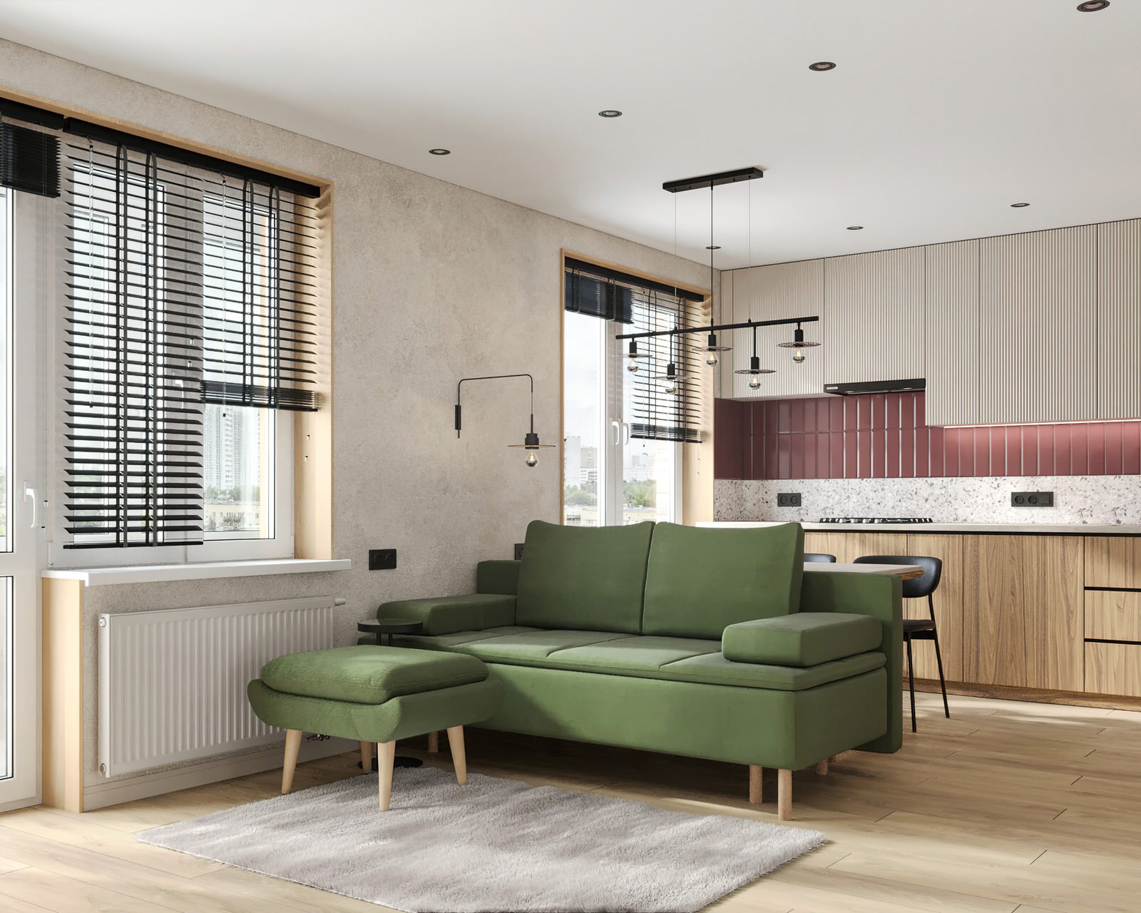 13. Student house. Кухня-гостиная