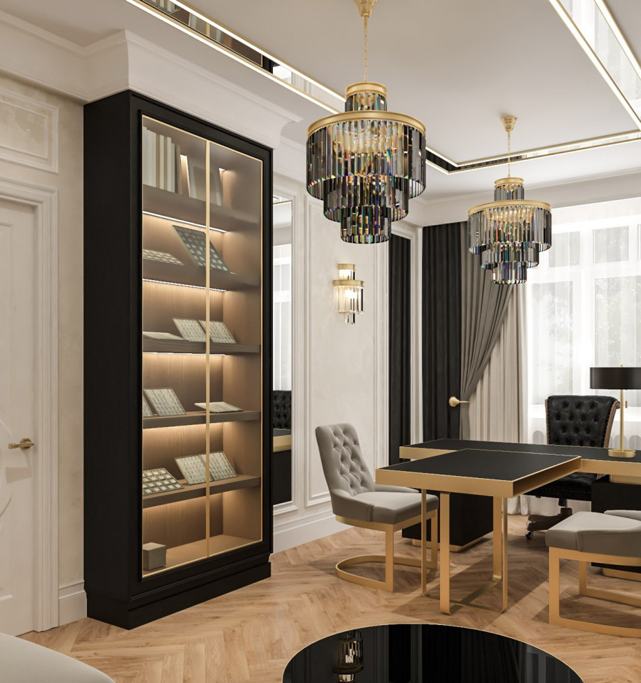 Интерьер кабинета - Ювелирного бутика . Таунхаус в КП " Образцово "