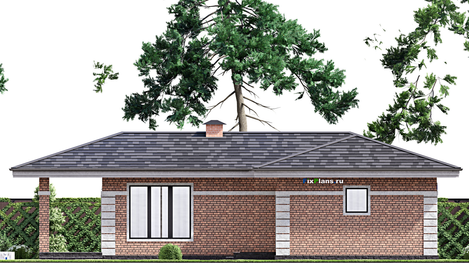 Проект одноэтажного дома 15х11м S104м2 F-15344