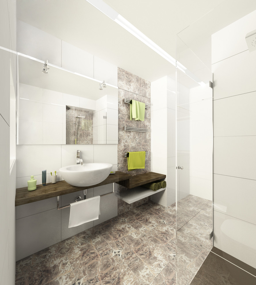 Интерьер гостевой спальни с санузлом