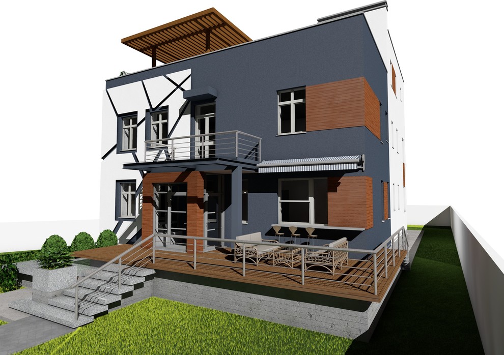 Реконструкция дома в городской среде. Екатеринбург.