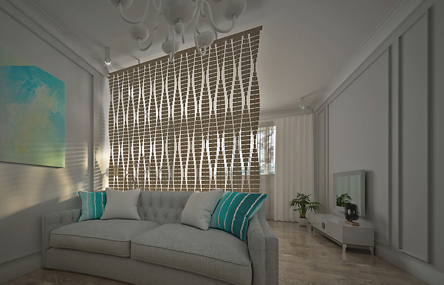 Однокомнатная квартира в Средиземноморском стиле