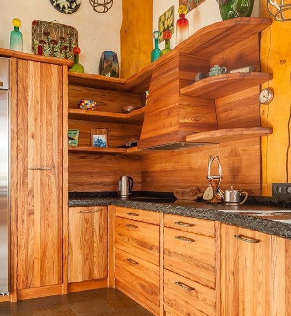 Кухня массив смола лофт эко