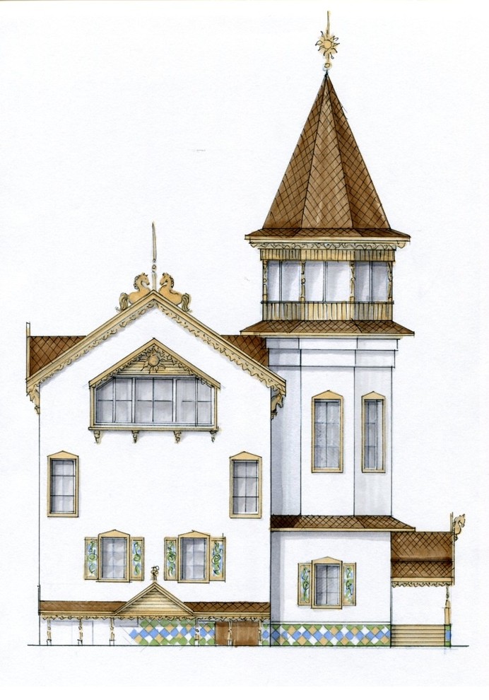 фасад в русском стиле