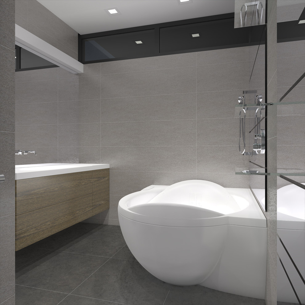 Дом из четырех 40-ft HC морских контейнеров. Интерьер