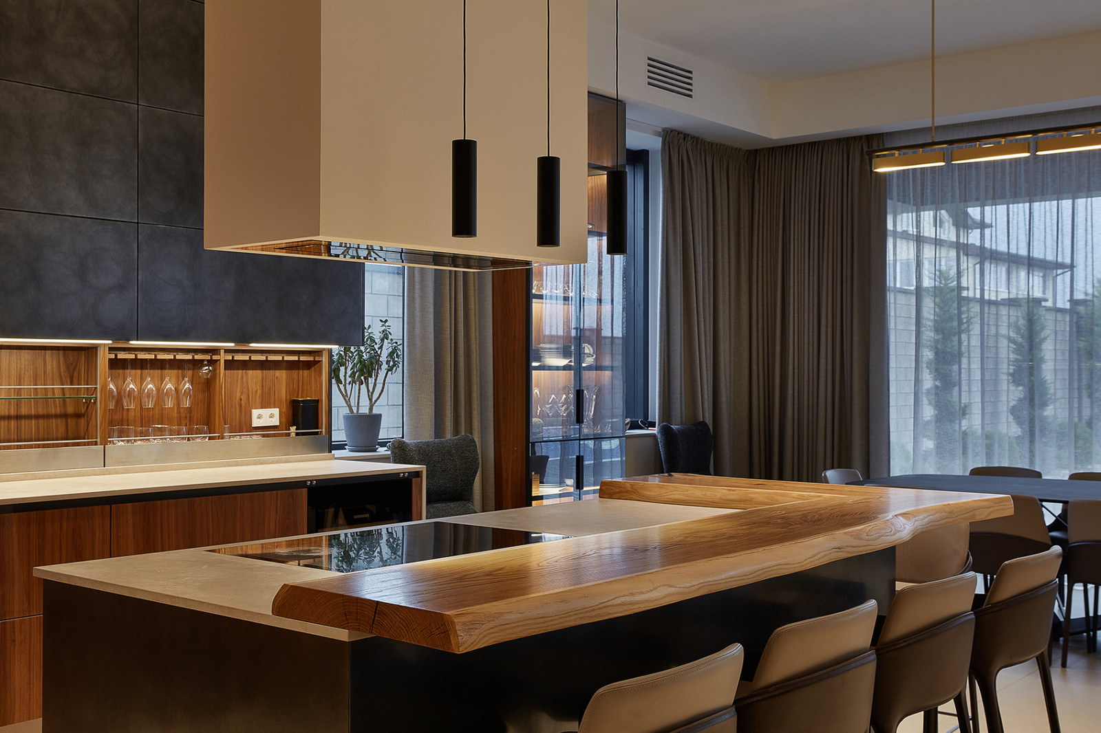 Кухня-гостиная в стиле минимализм