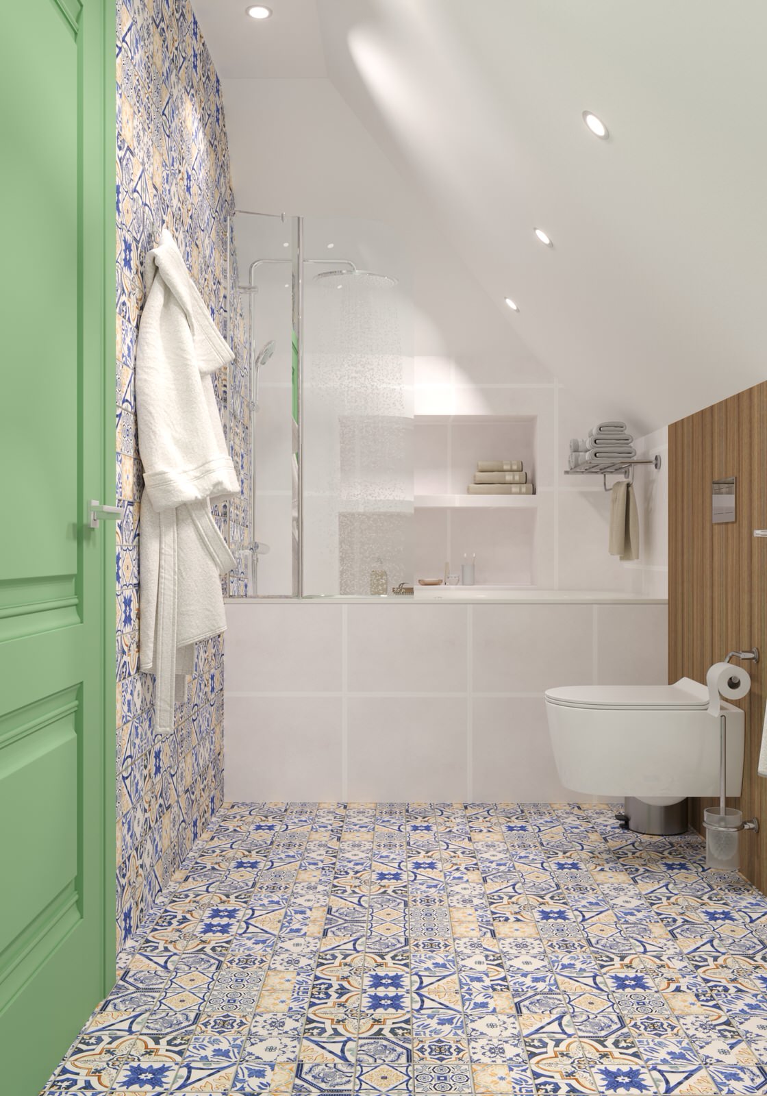 Обложка проекта: Ванная комната в мансарде