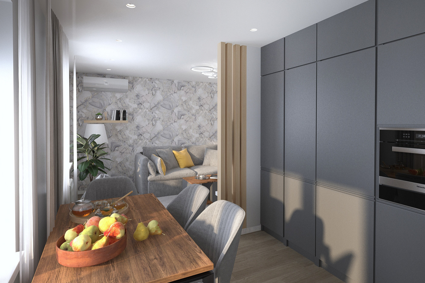 Квартира для молодой семьи в скандинавском стиле