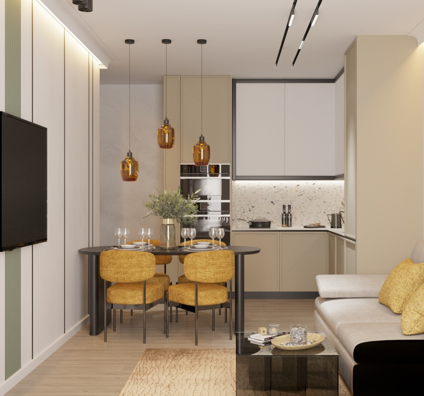 Обложка проекта: Дизайн-интерьера квартиры ЖК "Мичурин парк"