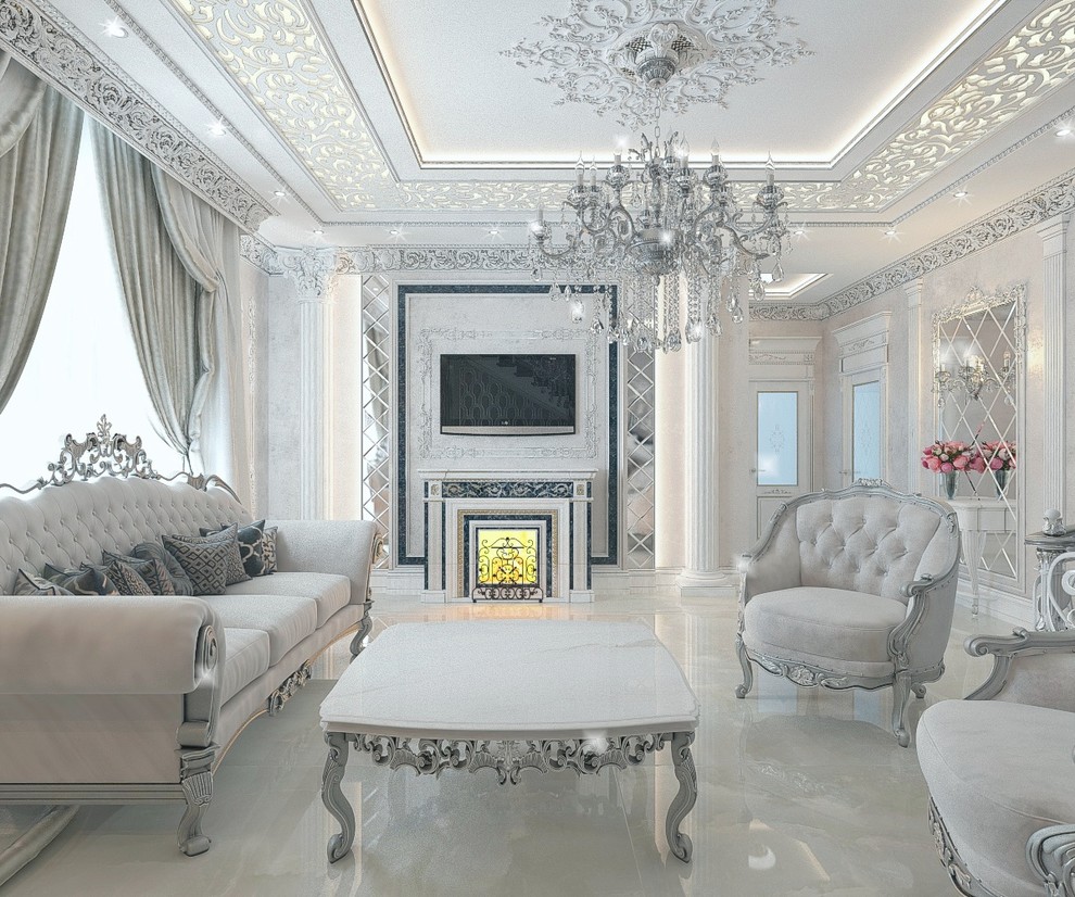 Гостиная в частном домовладении 5