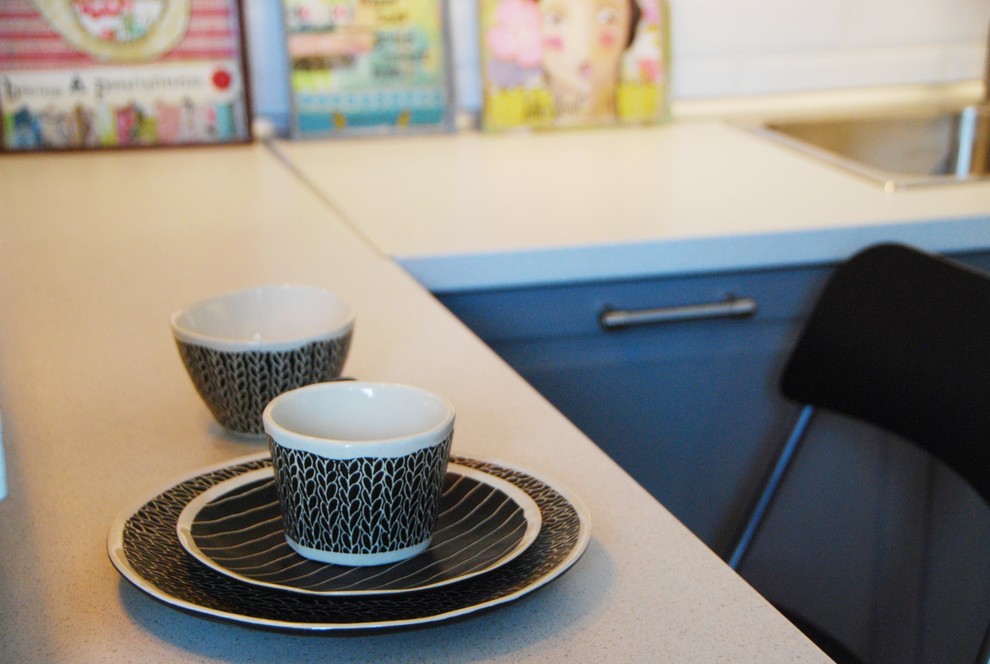 Кухня-гостиная в скандинавском стиле "Туманный Петербург"