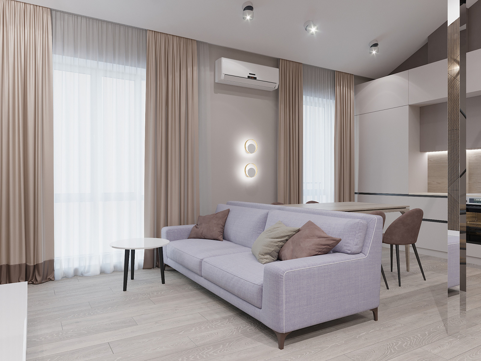 Квартира с  балками