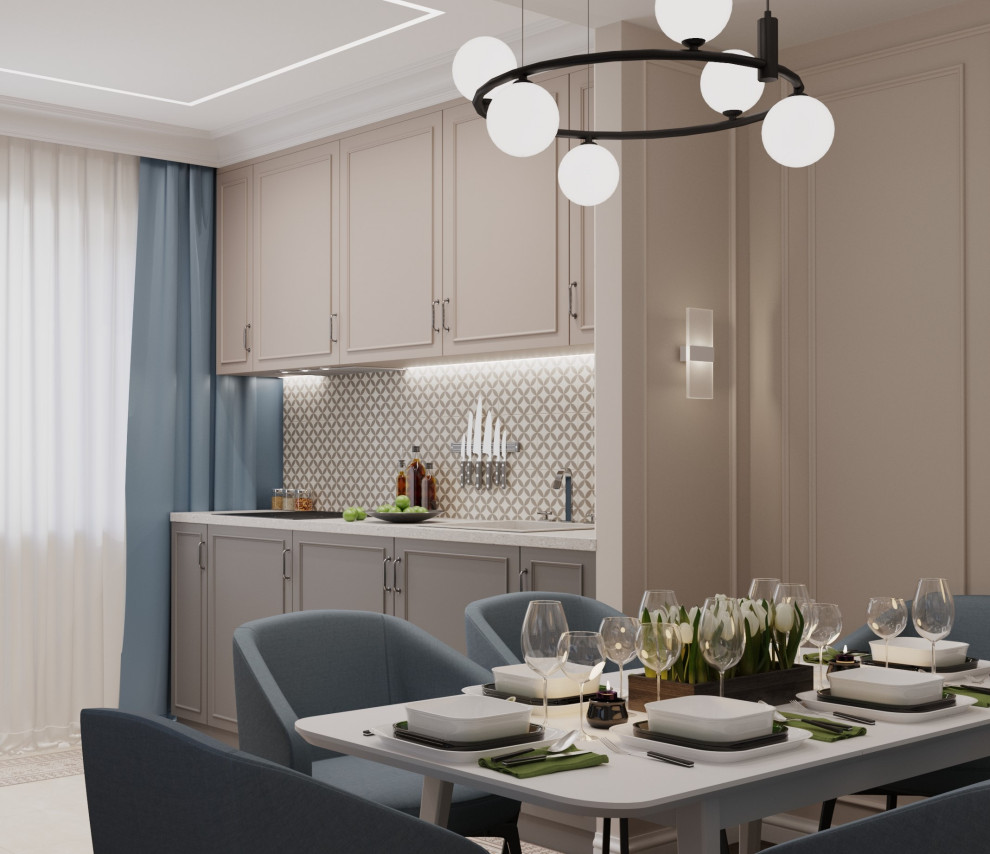 Дизайн-проект кухни, прихожей, гостиной