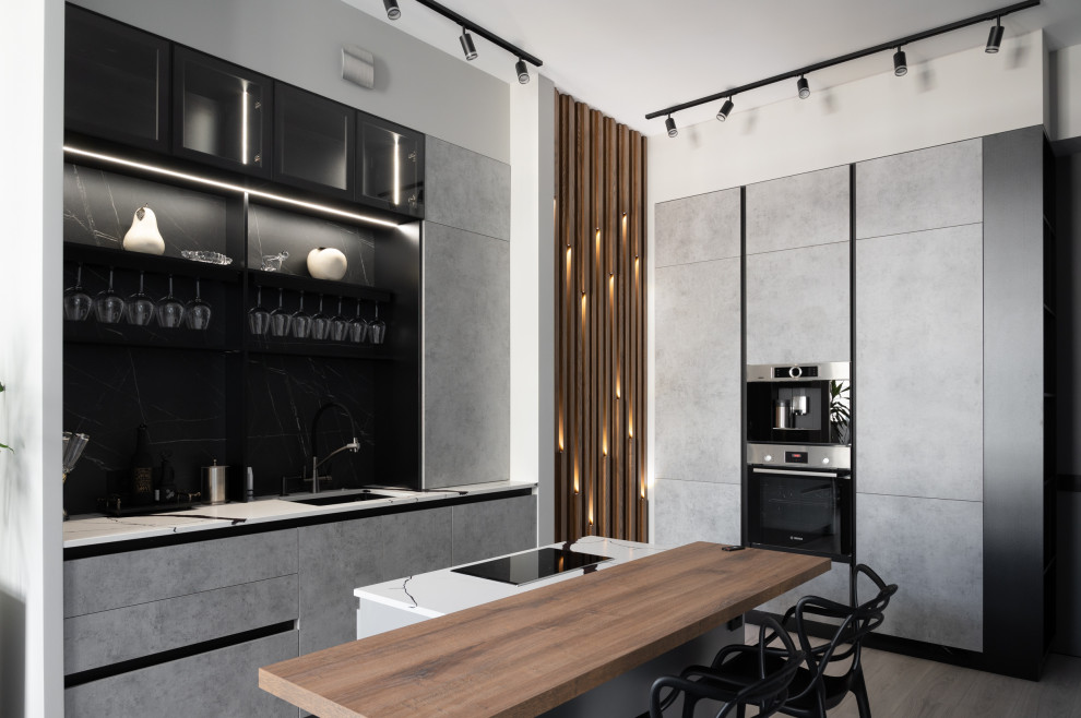 Стеновая панель с торцевой подсветкой из массива Ясеня