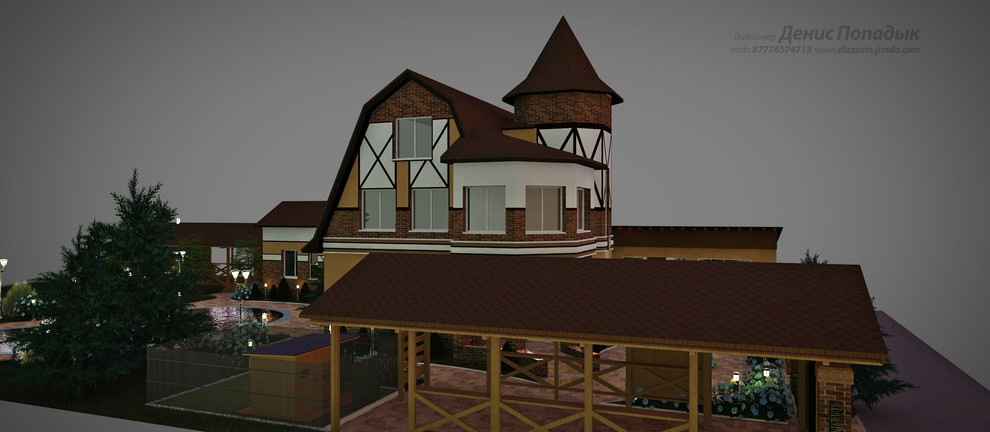 Проект экстерьера в стиле Фахверк