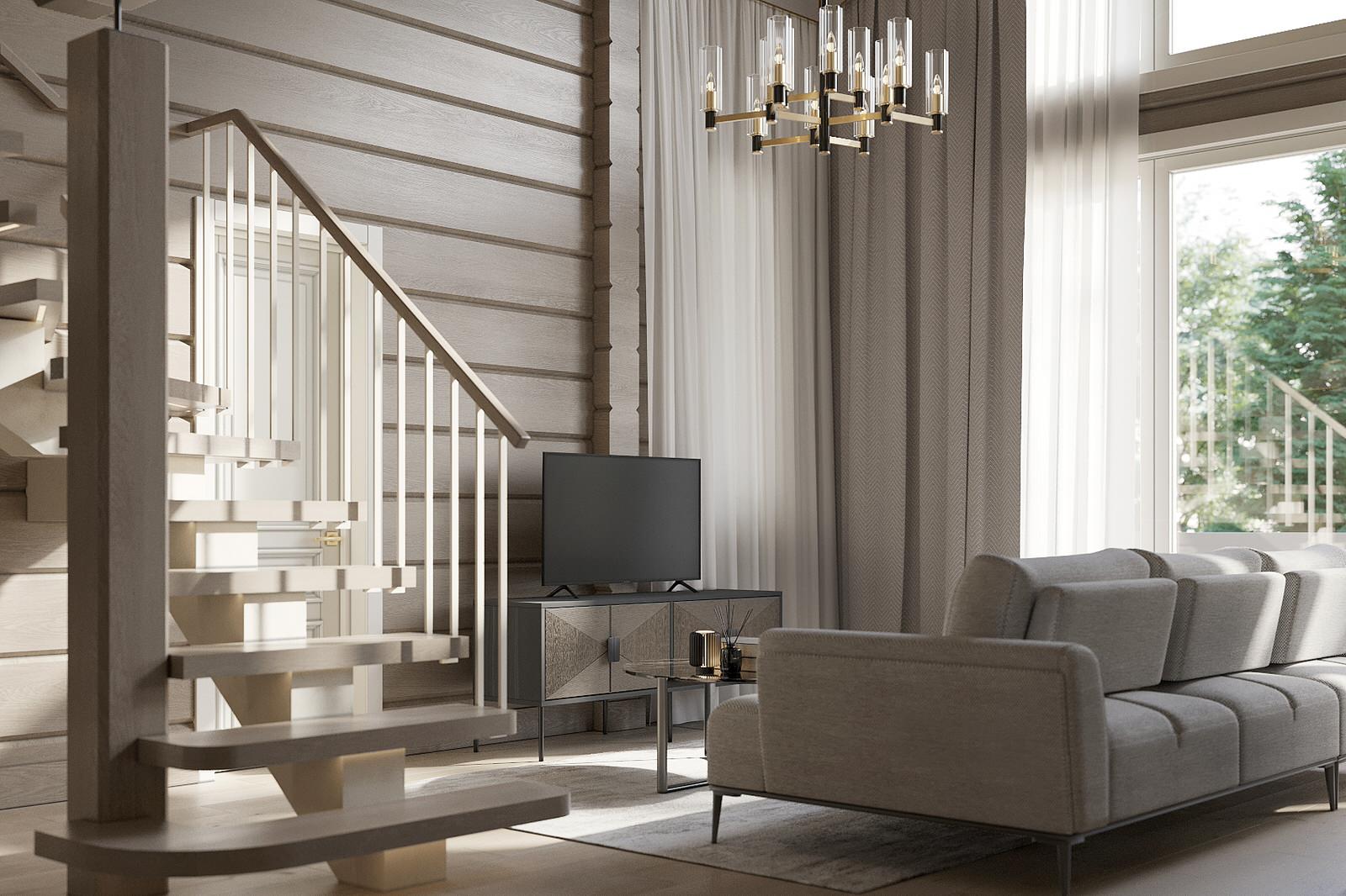 Загородный дом из бруса по проекту Honka