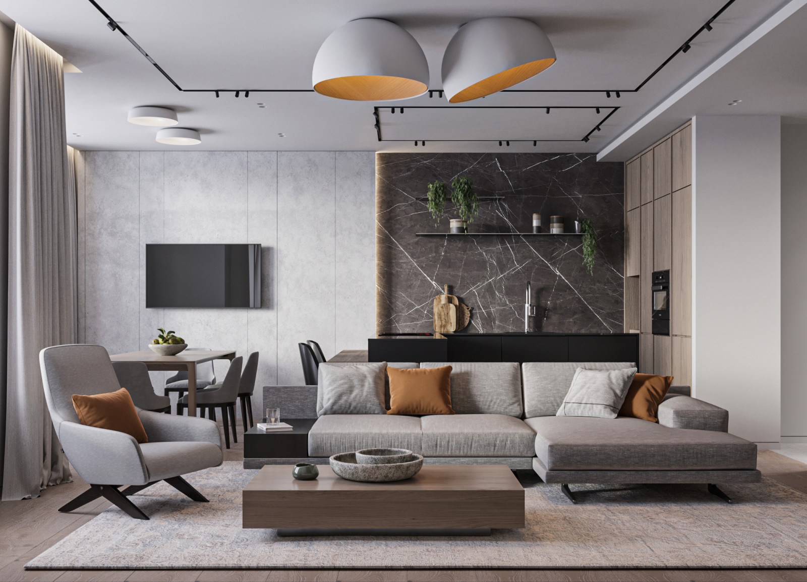 Современный интерьер квартиры для молодого человека