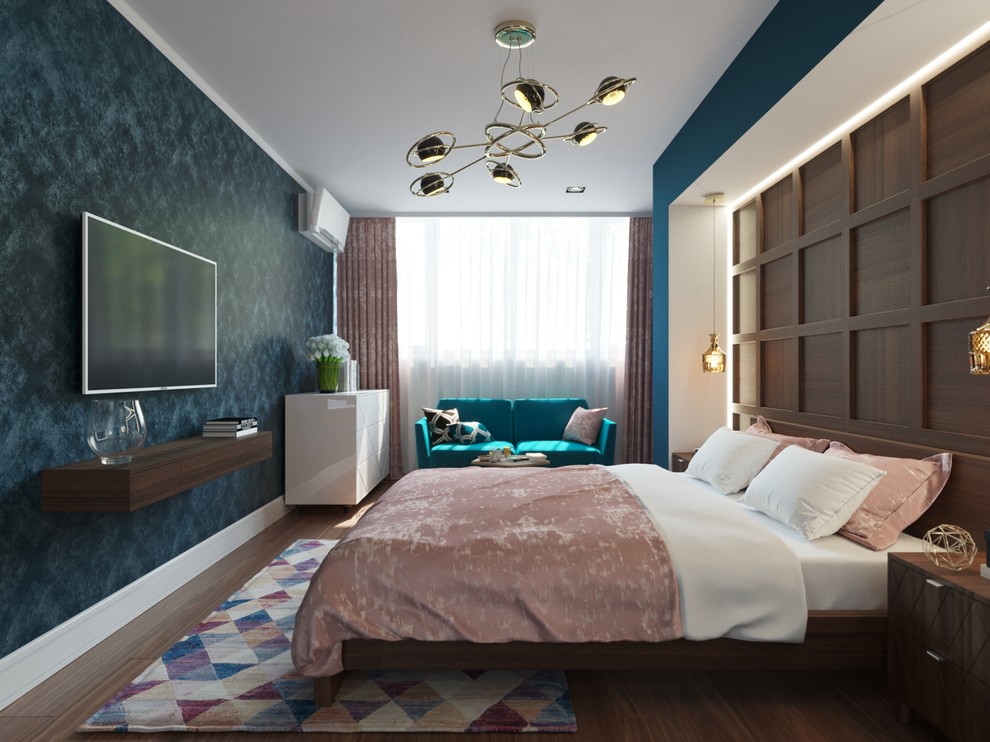 Дизайн интерьера спальни для молодой пары с двумя детьми(вариант 3)