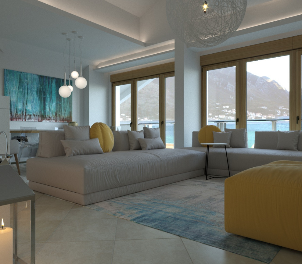 Обложка проекта: Квартира на мансарде площадью 108 кв.м. в Доброте, Черногория