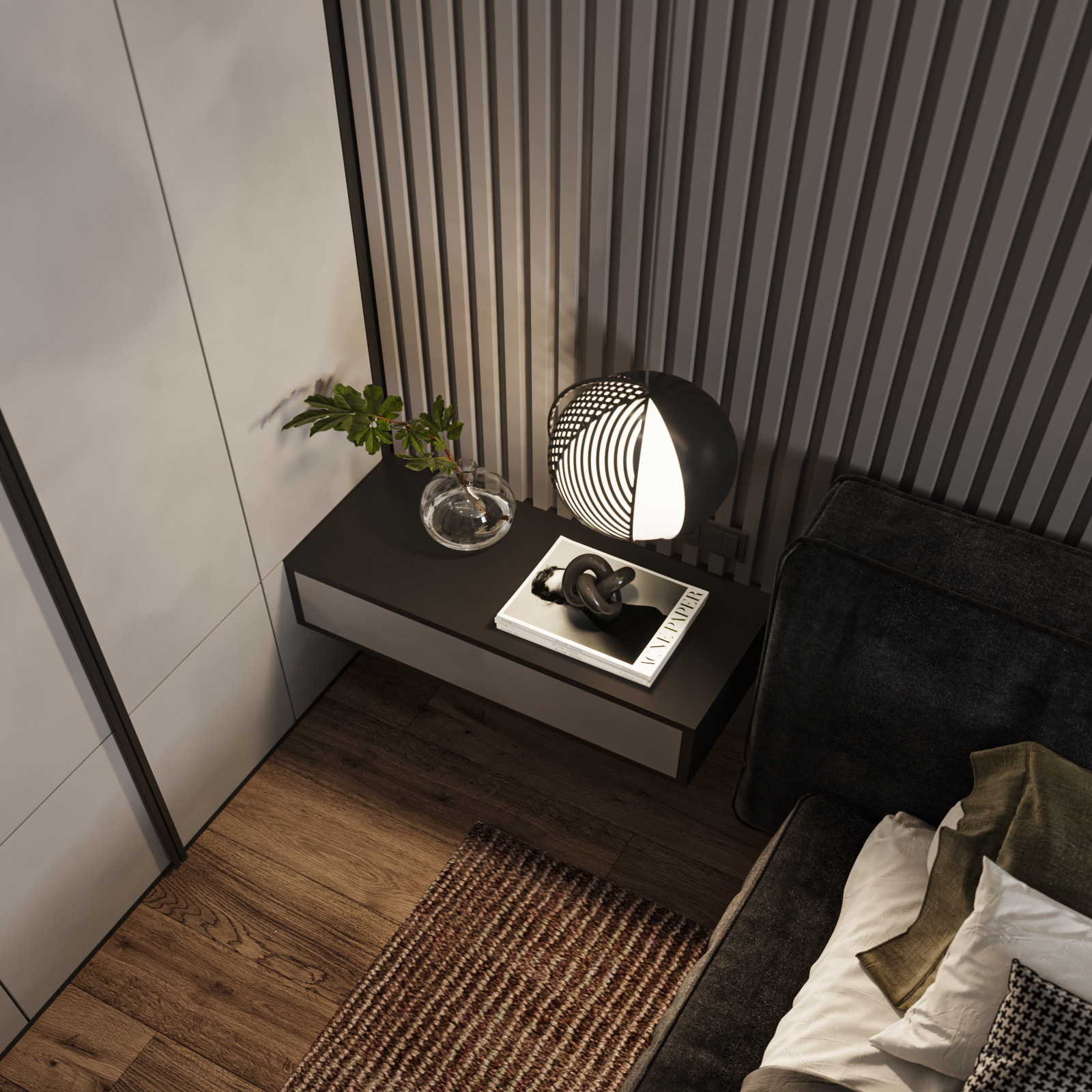 Blackflat. Квартира в ЖК Палаццио, 45 кв.м.