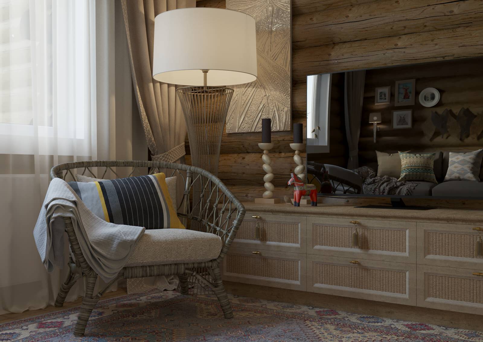 Дом  в Подмосковье. Гостевая комната