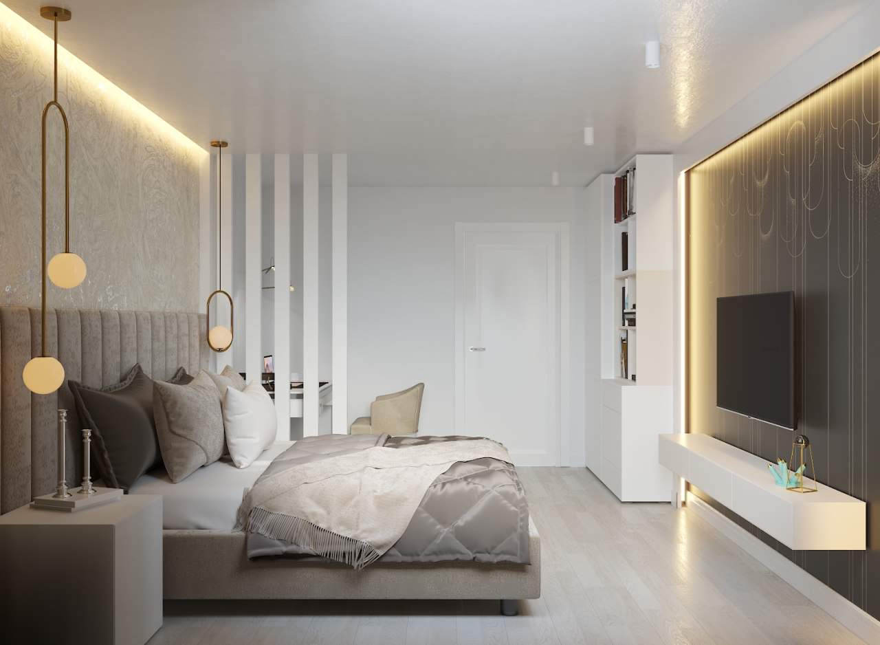 СПАЛЬНЯ С РАБОЧЕЙ ЗОНОЙ