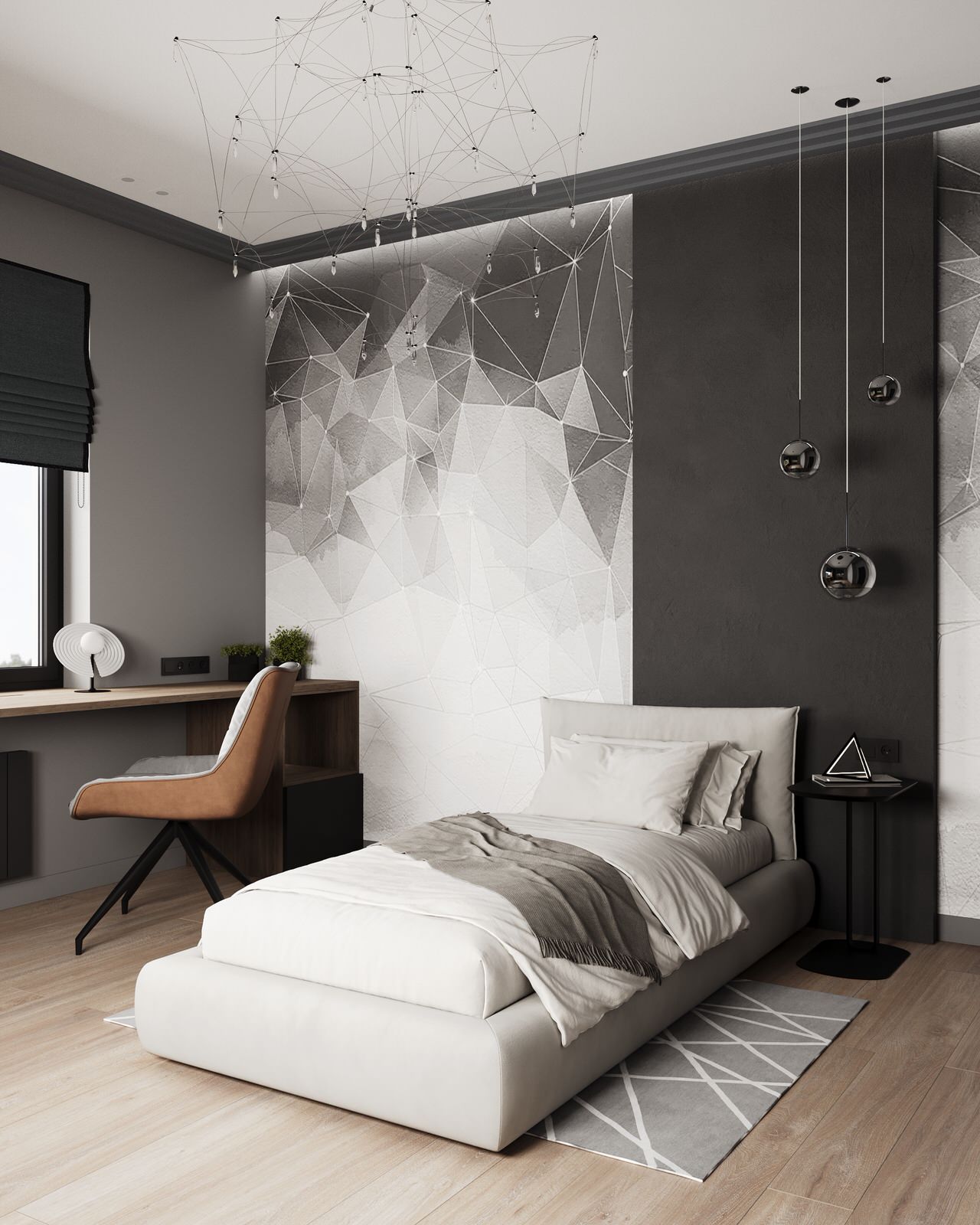 Стильный дом с красными акцентами