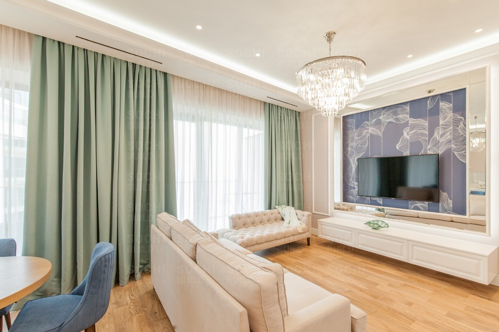 Квартира в ЖК «Актер Гэлакси», 78м², стиль: современная классика. Сочи