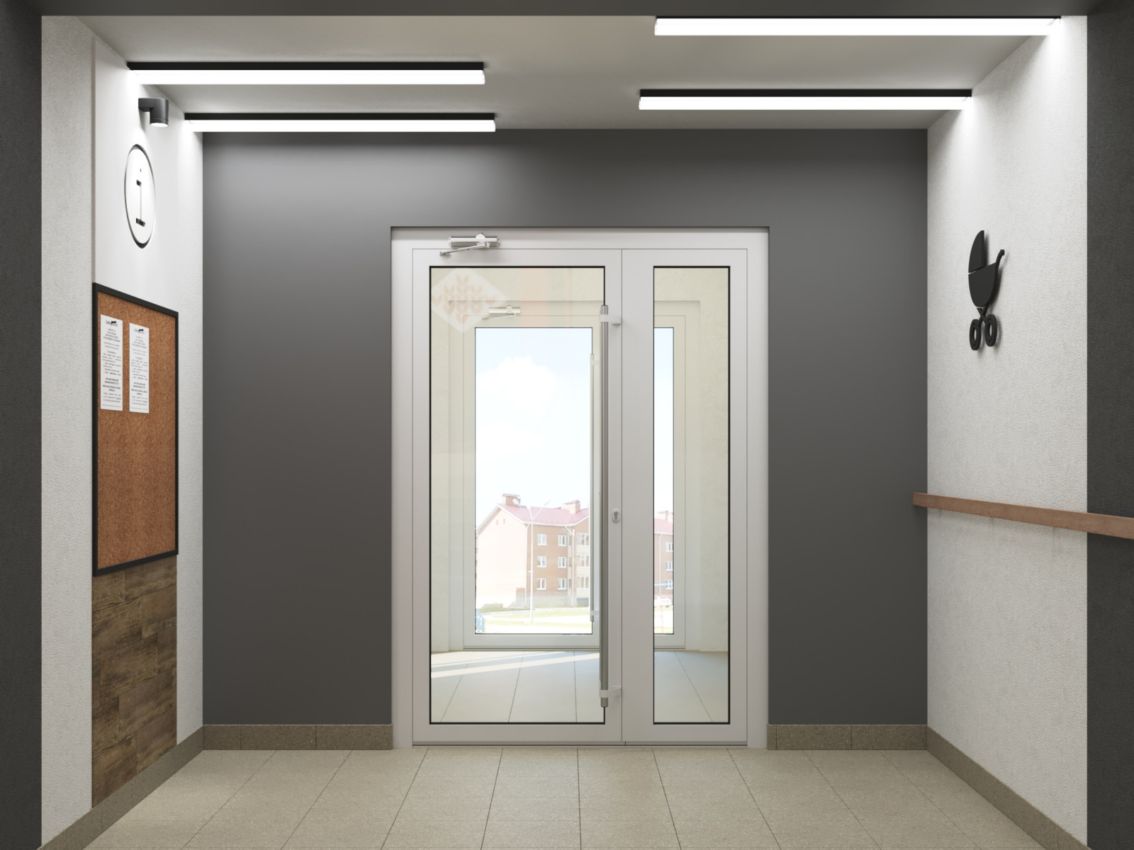 Интерьер МОПов в ЖК Уют Сити