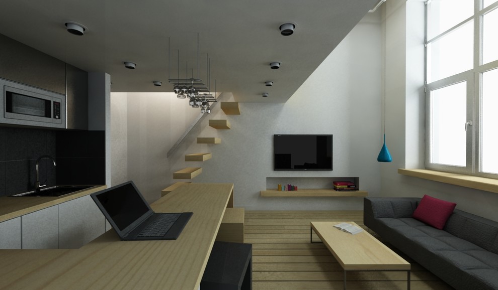 Обложка проекта: Дизайн-проект квартиры с надстройкой 2-го этажа