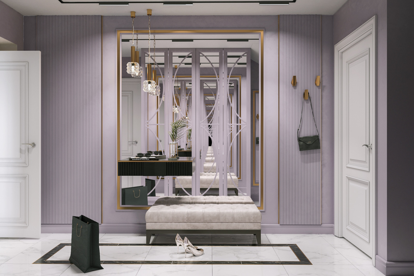 Дизайн-проект Мансарда, Неоклассика