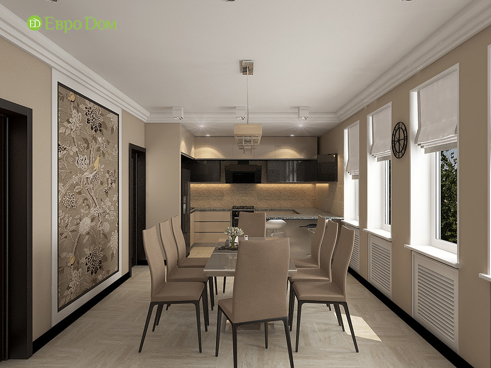 Дизайн интерьера коттеджа 490 кв. м в современном стиле