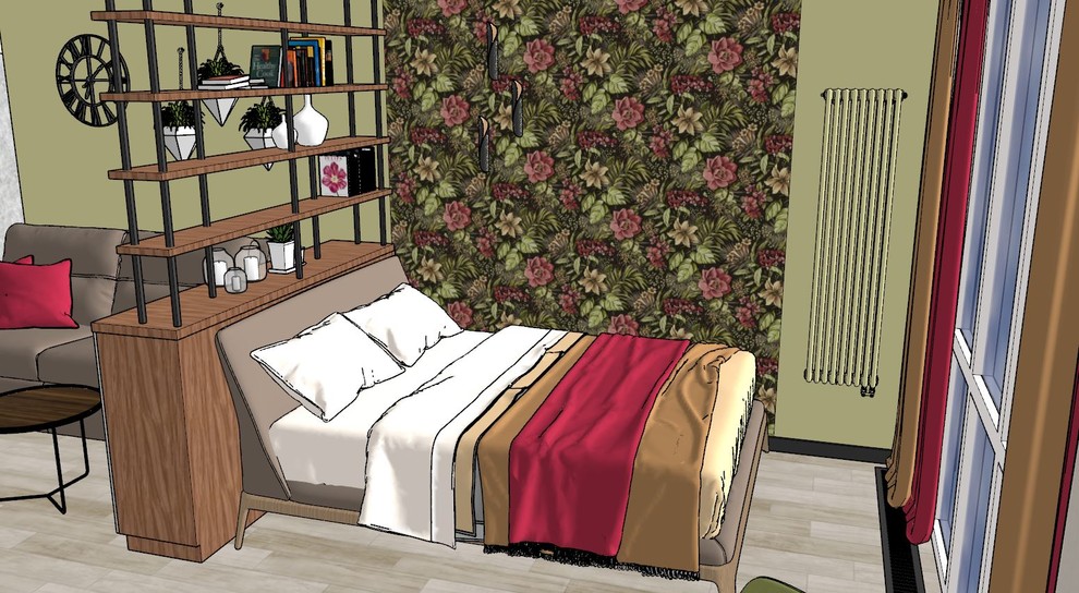 Студия в индустриальном стиле