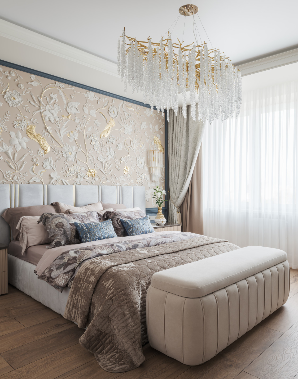 Реализация современной четырехкомнатной квартиры площадью 170 м²