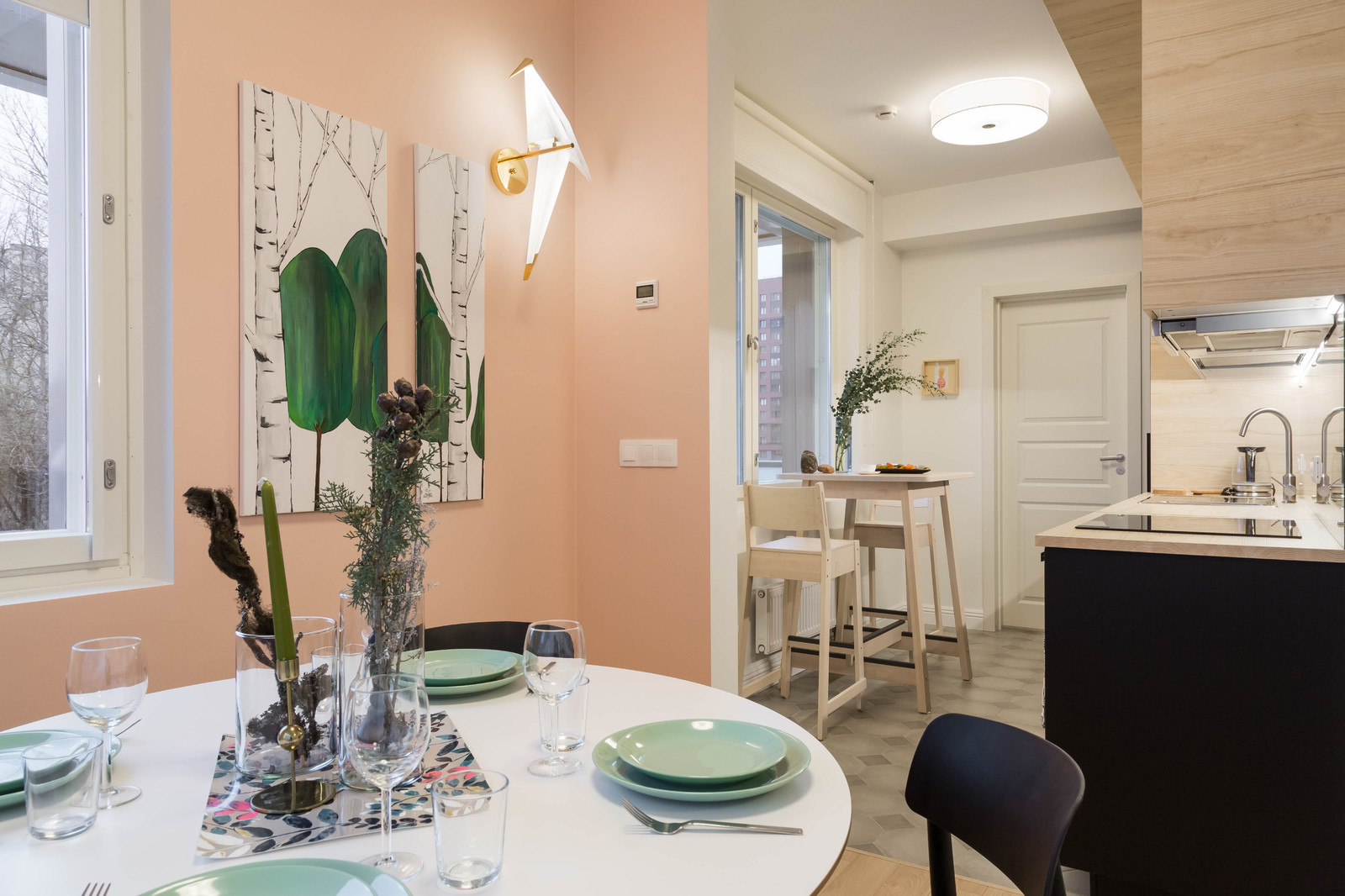 Зефирно-розовый скандинавский