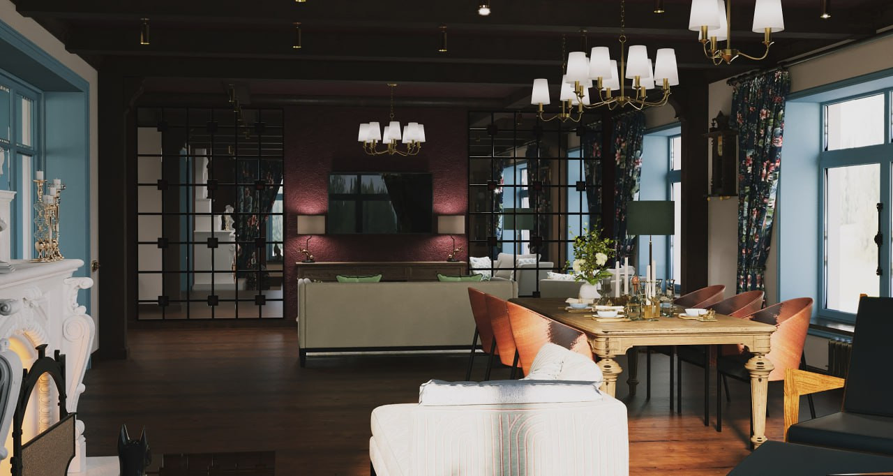 Усадьба с двумя флигелями.