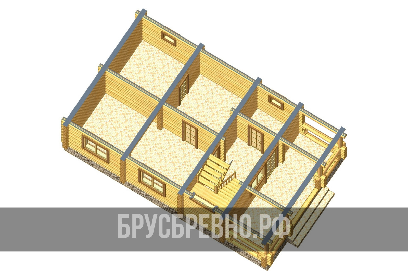 Проект 563 Баня 6х10 бревно 200