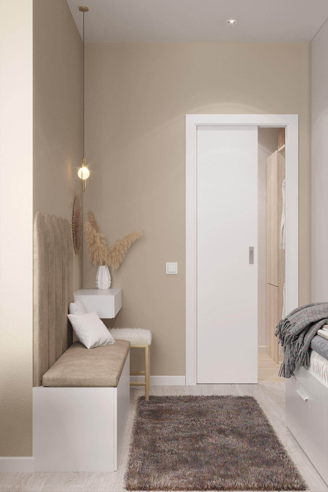 Комната девочки-подростка с гардеробной