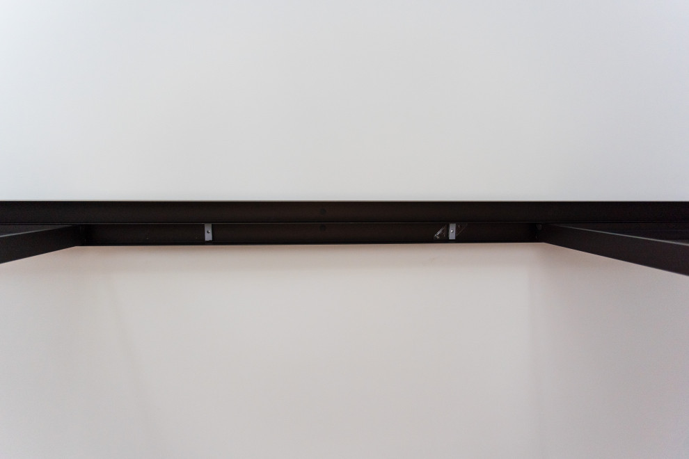 Раздвижная межкомнатная перегородка raumplus в темном тонком профиле