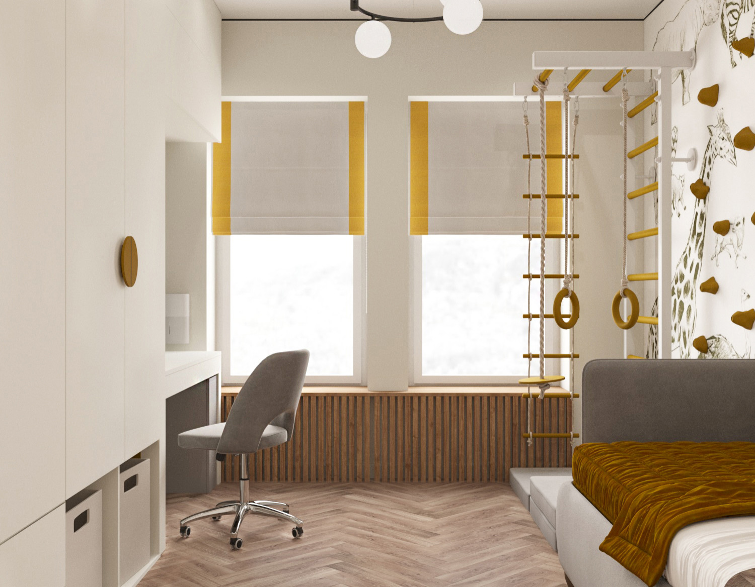 Дизайн-проект для семьи с двумя  маленькими детьми