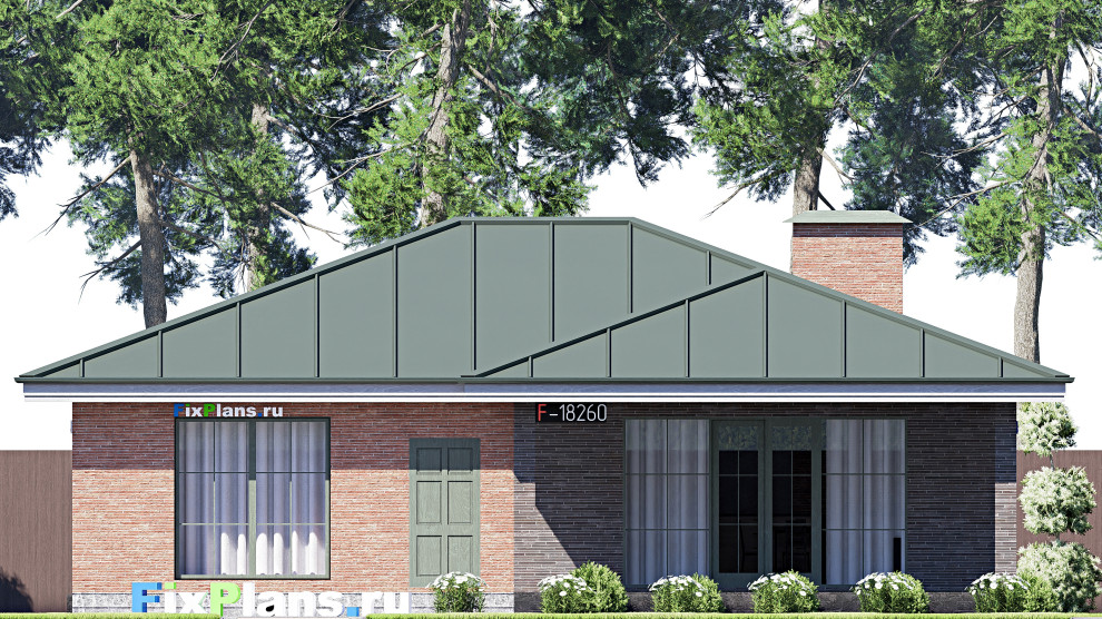Проект одноэтажного дома 14х13м S147м2 F-18260