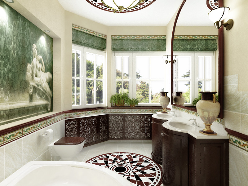 Обложка проекта: ванна в средиземноморском стиле